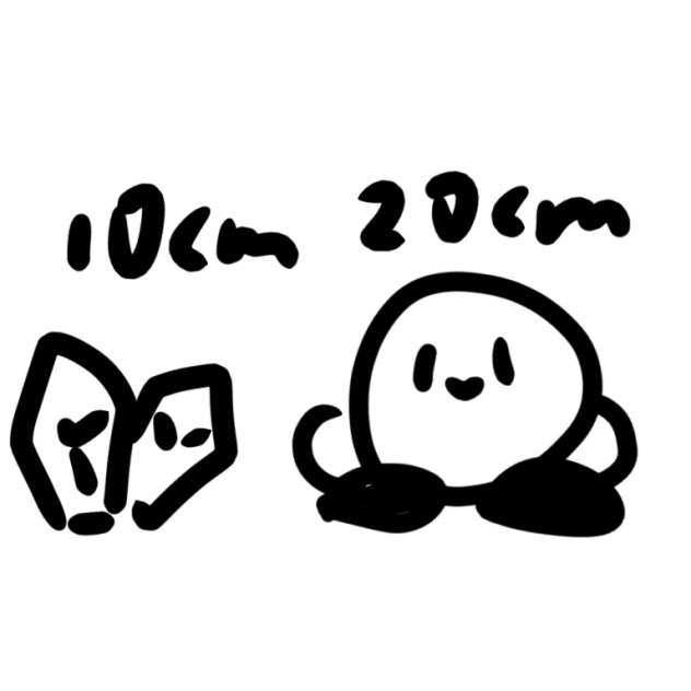 宝石とカービィのデカさの違い