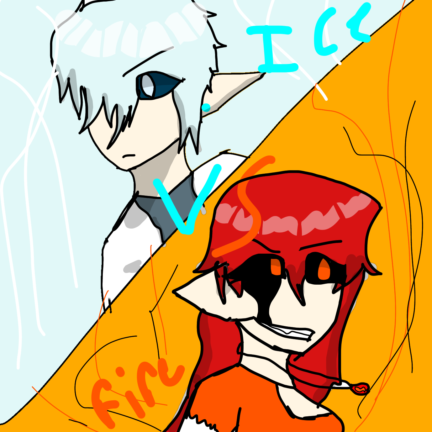 🧊 VS 🔥 - ibisPaint