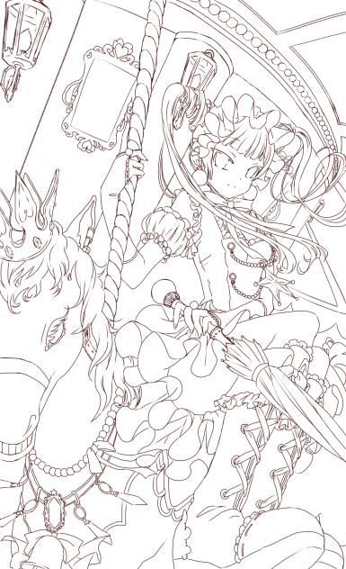 回転木馬(線画)