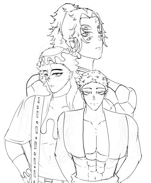 Drawing 3 person on one page cus why not