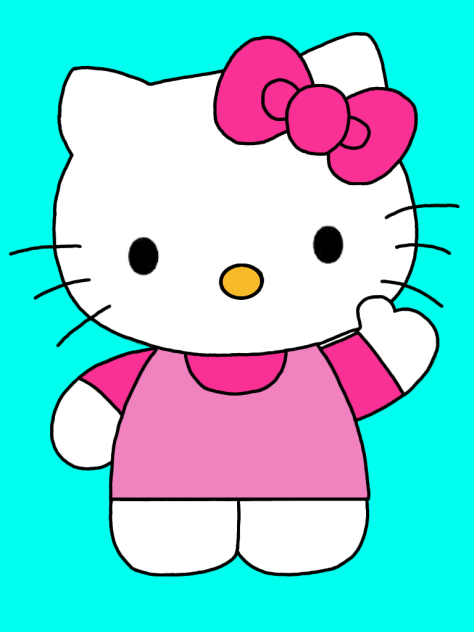 Hello Kitty Drawing (Digital Art)