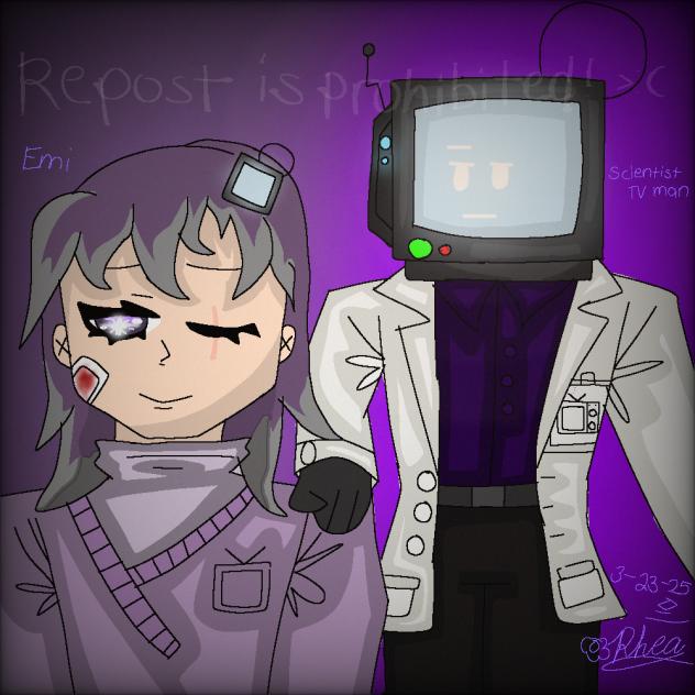 Emi and her Dad 💜📺