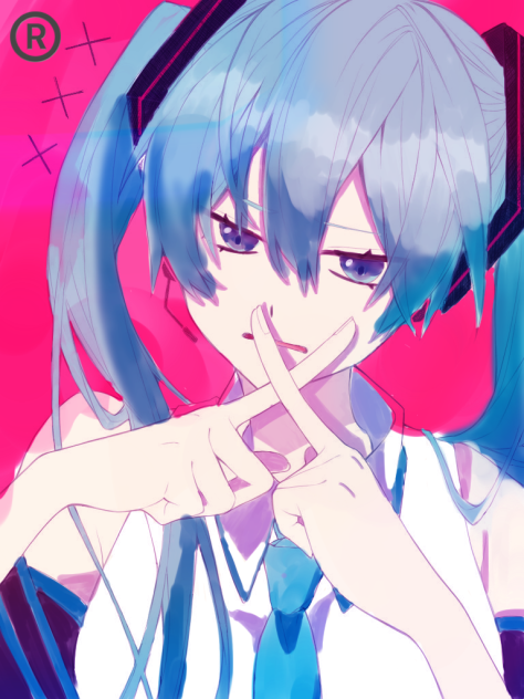 塗り絵練習初音ミク