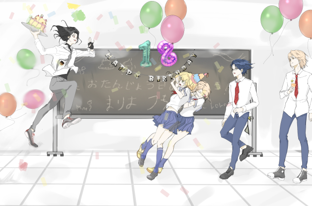 birthday party in class - ibisPaint