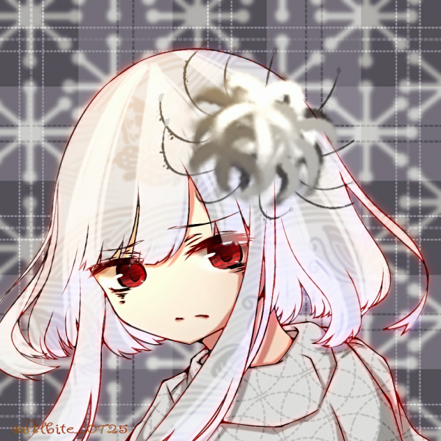 アイコン用　曼珠沙華ちゃん白  ｵﾘｷｬﾗ