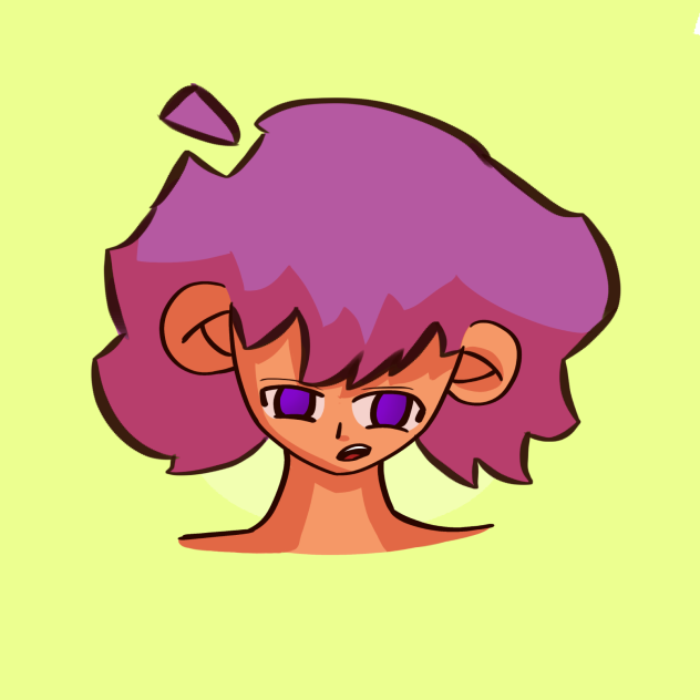 Purple haur boy