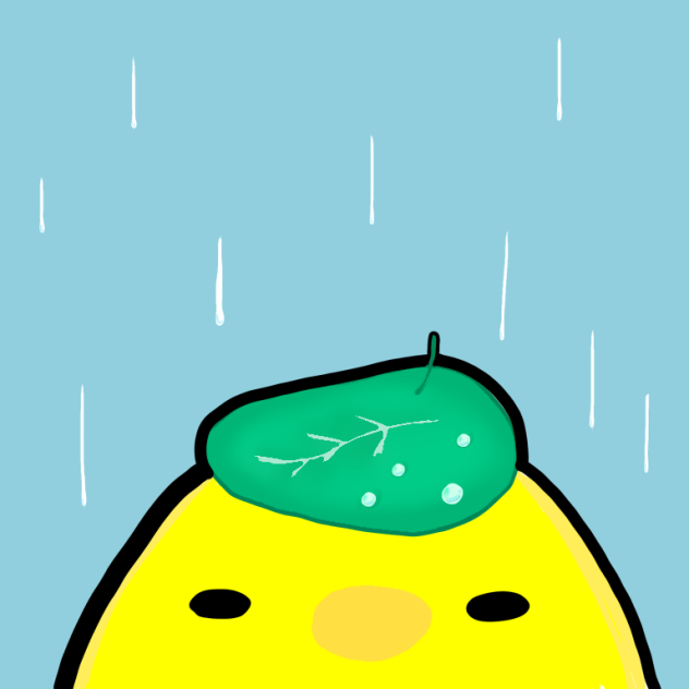 ひよこの雨宿り