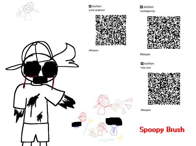 3 spoopy brush qr codes