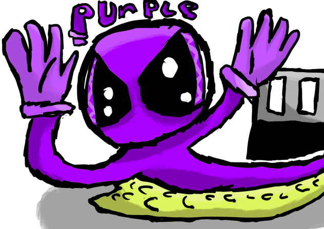 purple raibow friends