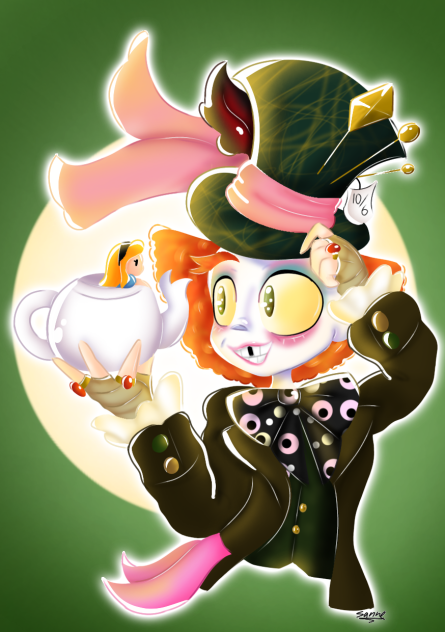 Mad Hatter and Alice (with glow)