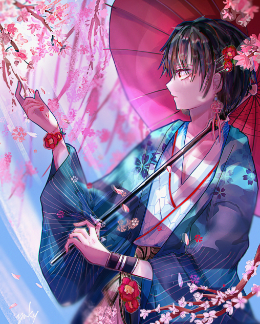 桜風吹