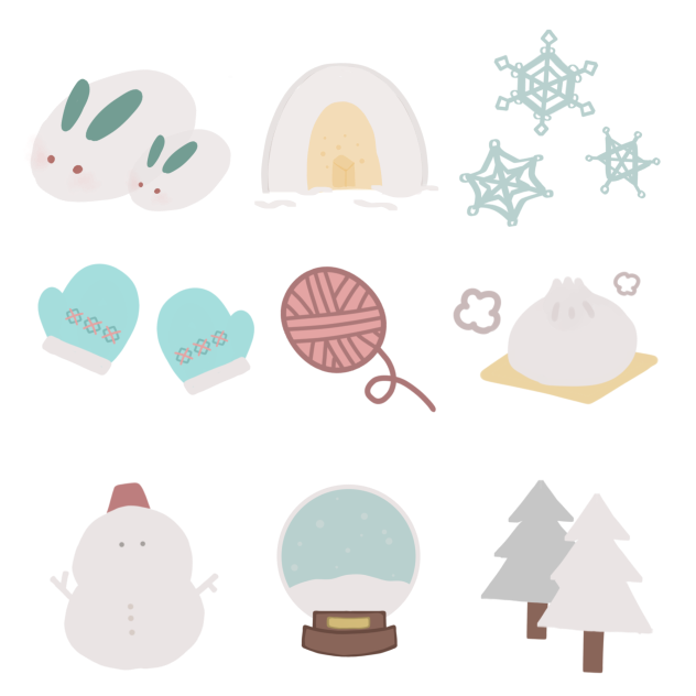 冬のスタンプ