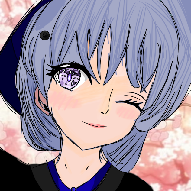girl with a Sakura tree - ibisPaint