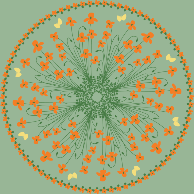 ナガミヒナゲシと蝶　200416