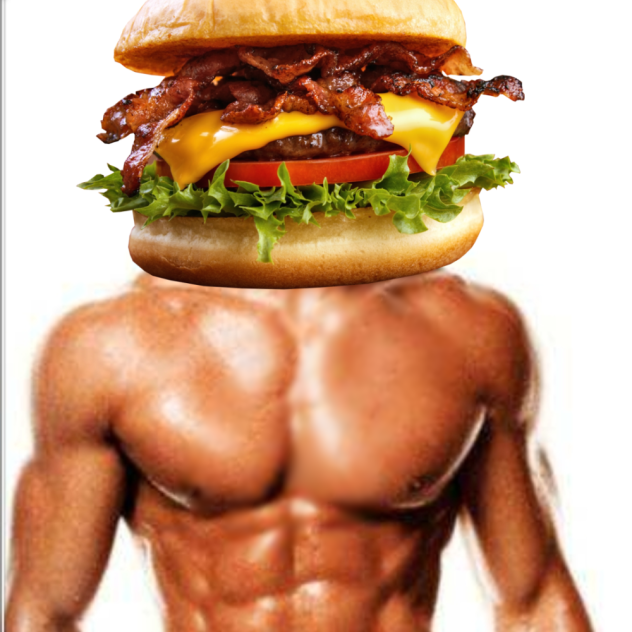 Hot burger man