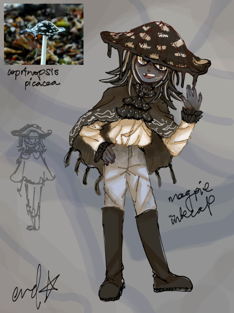 Funguary 2023 day3; magpie inkcap