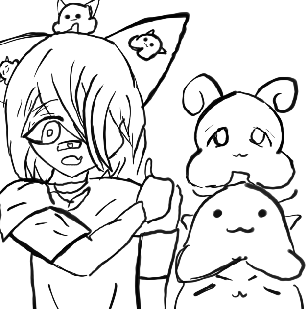 Fluff sketch not colored