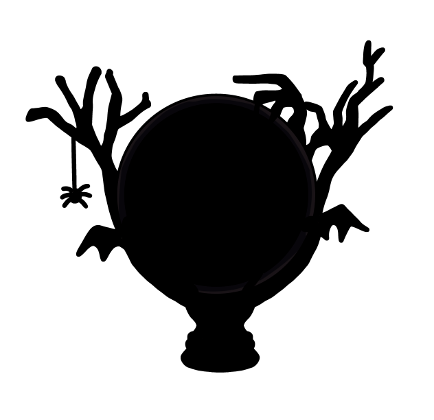 Wizard Crystal ball silhouette