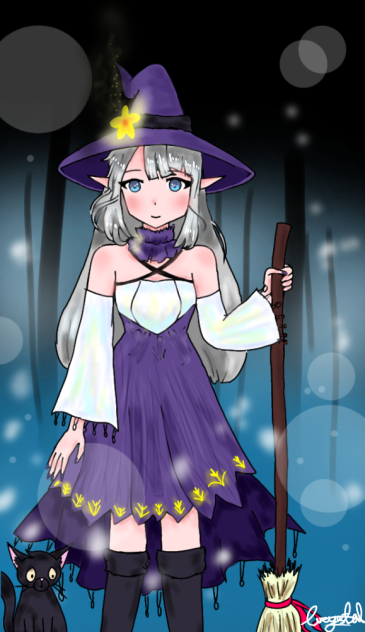 Cute witch girl