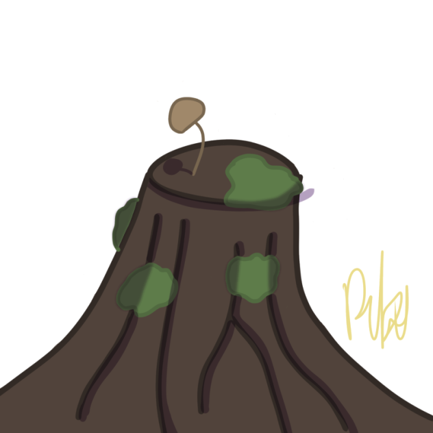 Mossy Tree Trunk - ibisPaint
