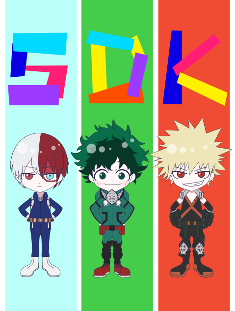 ヒロアカ人気キャラとっぷすりー Ibispaint