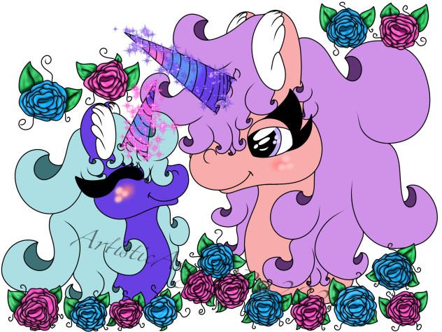 Kawaii Colorful Mother And Daughter Unic