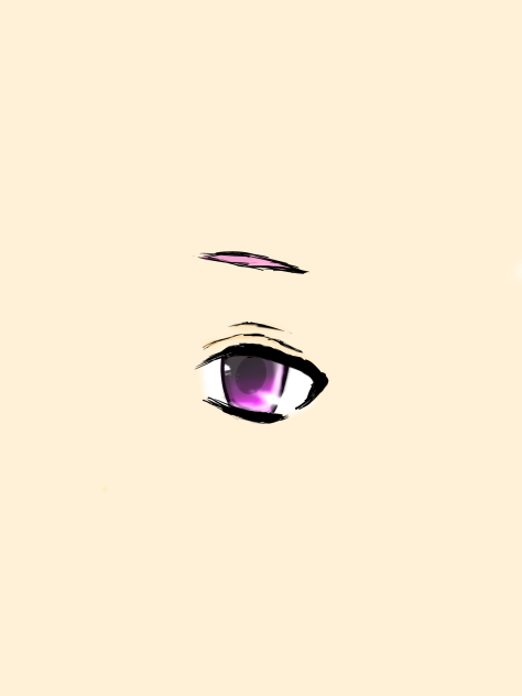 大人しいキャラクターの目