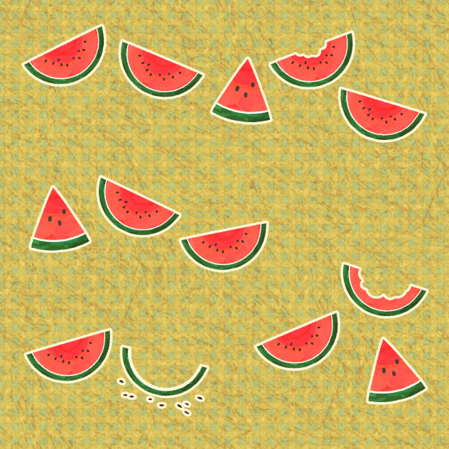 スイカ🍉②のパターン素材