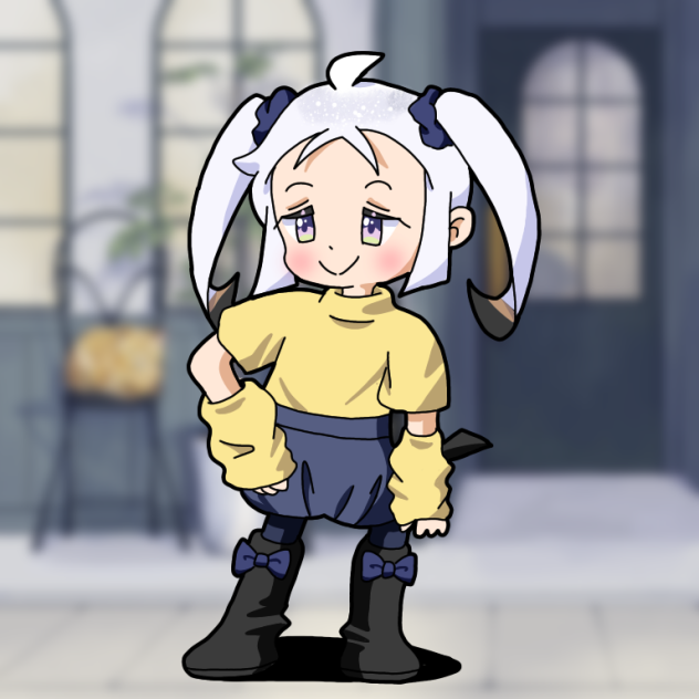 かぼちゃスカートねむエナガちゃん