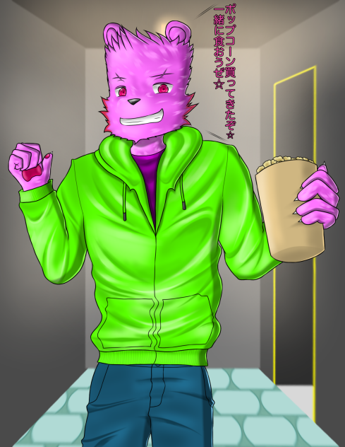 ［メイキングイラスト］ゼロリオン君とお菓子タイム
