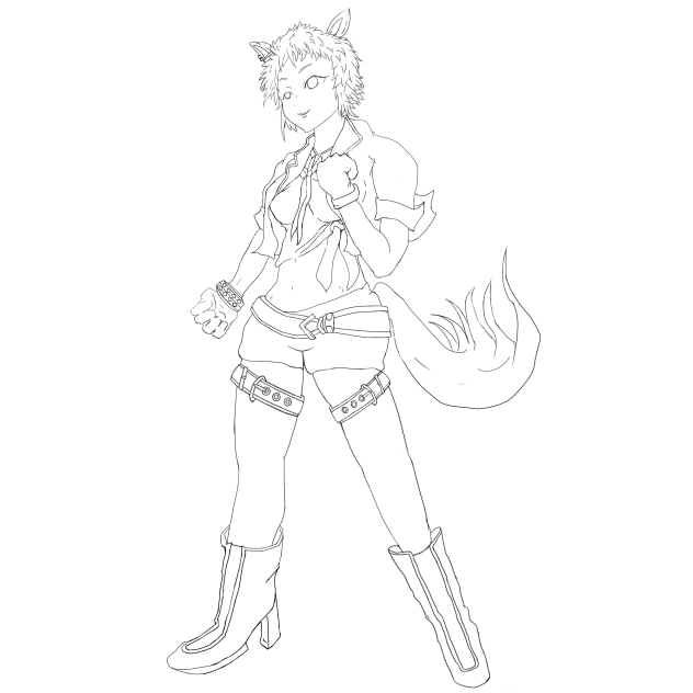 塗り絵 メジロライアン 線画