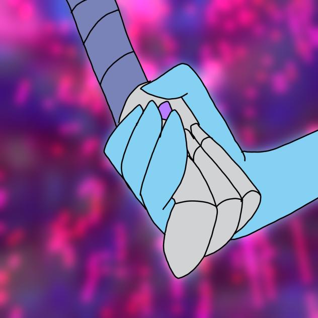 Ruby Holding Uzi’s Hand.