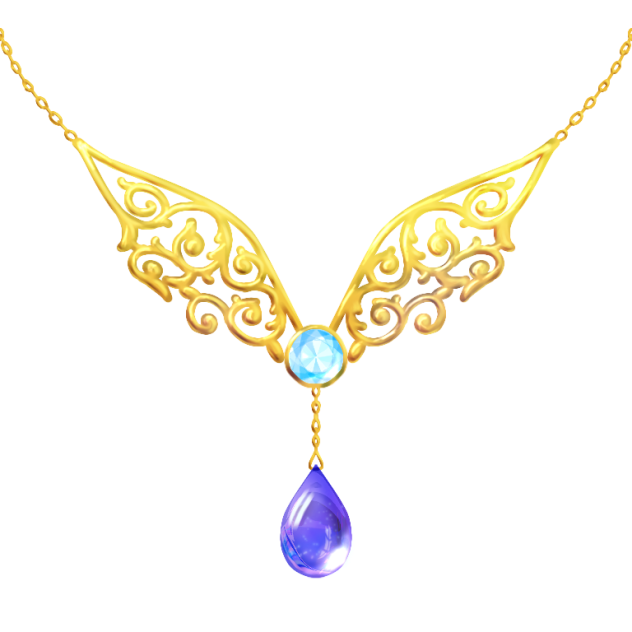 羽根型のペンダント