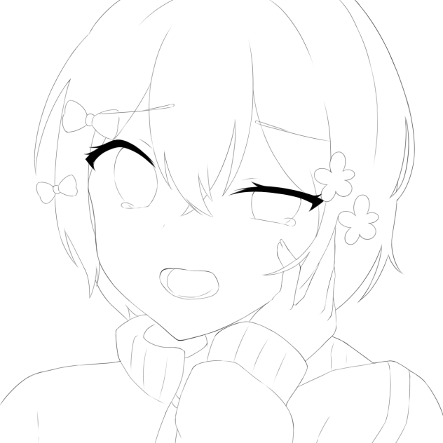 わたし　線画