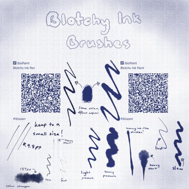 Blotchy Ink Brushes