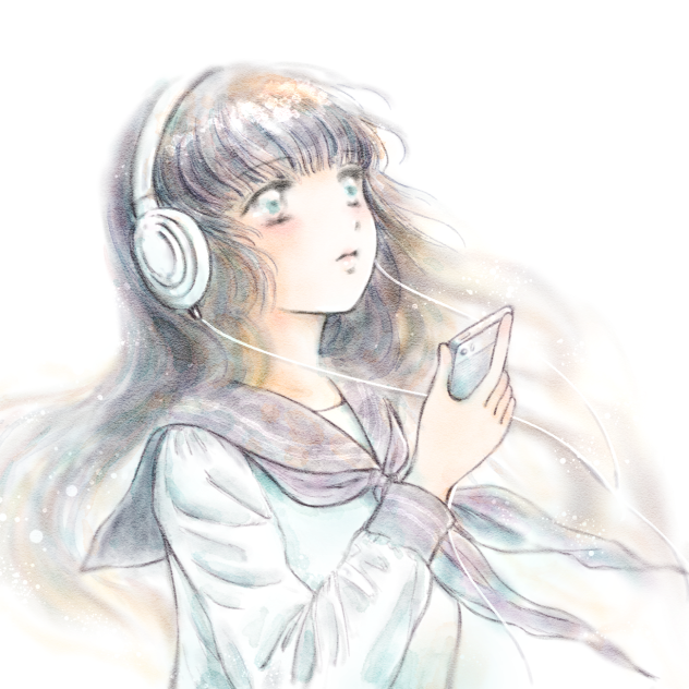 ヘッドホン女子。