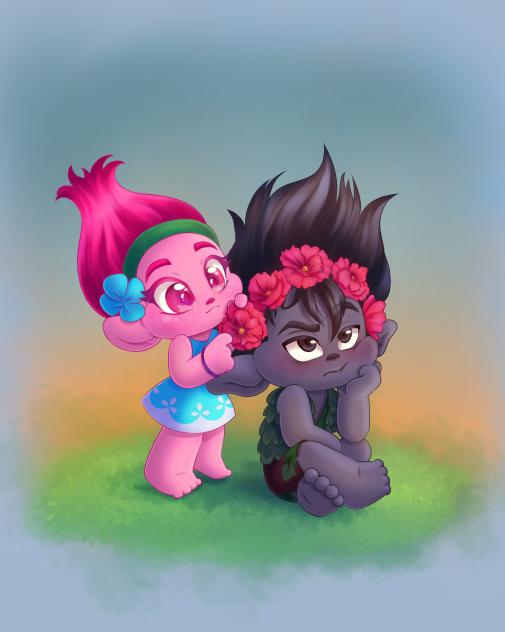 Branch & Poppy as a Kids