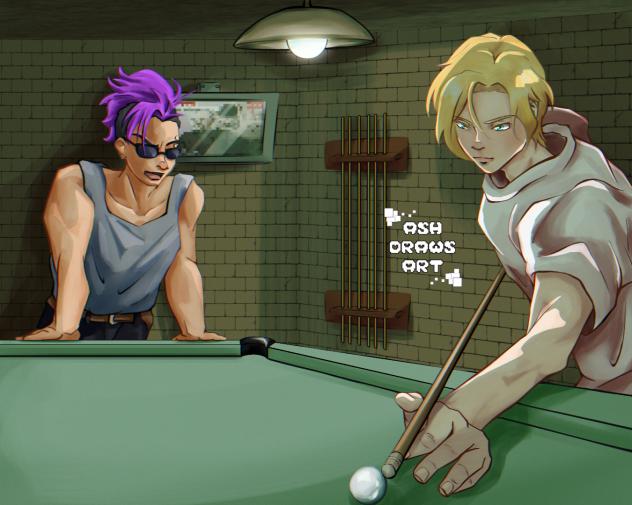 a game of pool - ibisPaint