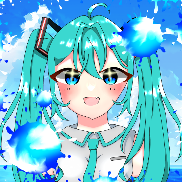 初めて海を見たミク
