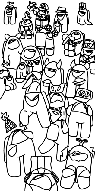 Among us. team fall apart sorta (line)