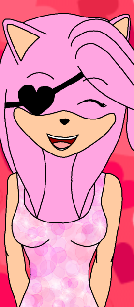 Amy The Sweet HedgeHog With EyePatch