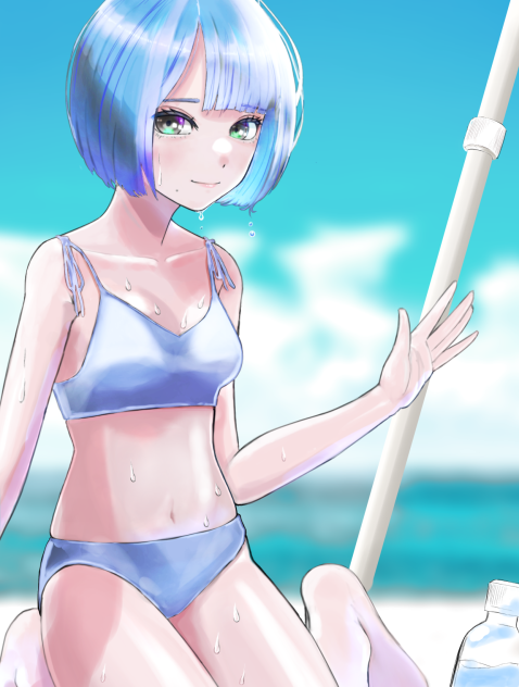 ビキニ　青