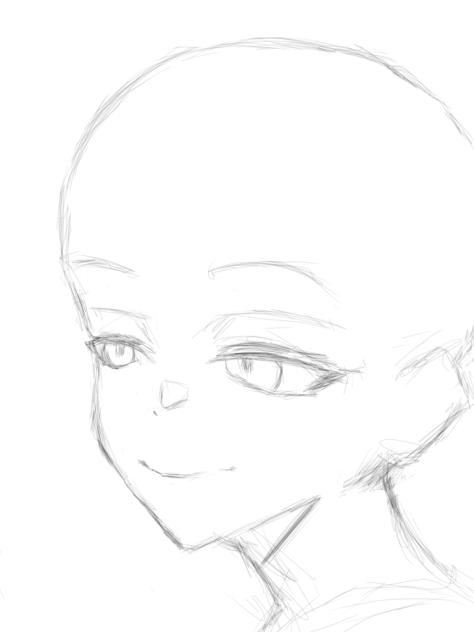 髪型は自由に描いてくれ