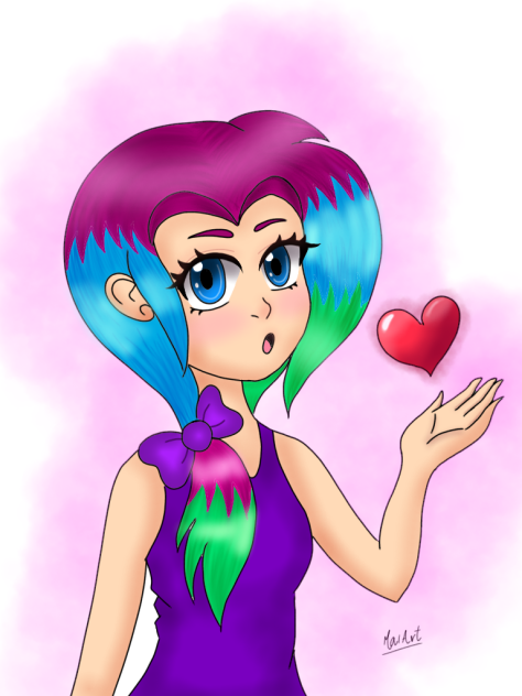 mejorando dibujo de darkita kawaii