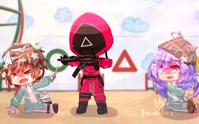 Squid game with default boy and girl