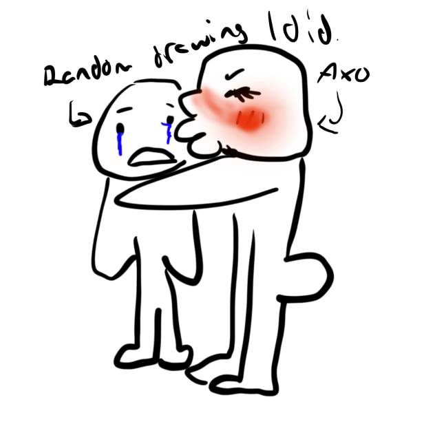 Axo making out with my drawing