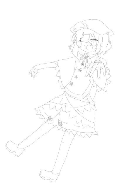 芳佳　線画