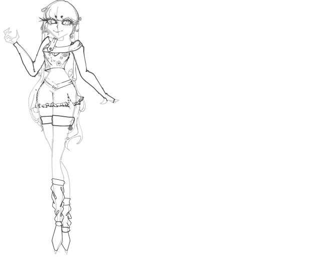 Making her!! (Hazbin hotel oc ) WIP