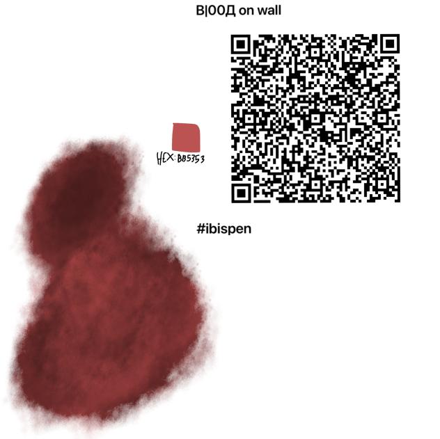 Blood on wall