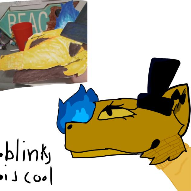 Bill Cipher but as a dragon